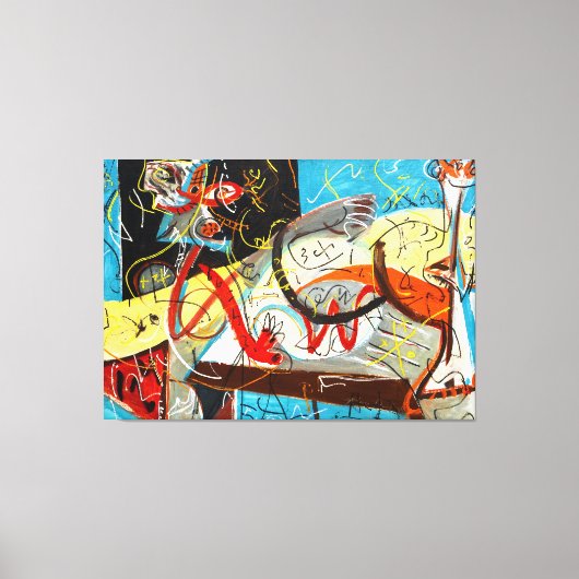 J. P. - STENOGRAFISCHE ABBILDUNG - c. 1942 - Abstr Leinwanddruck (Vorderseite)