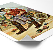 J & P Thread Antique Ad Poster (Ecke)