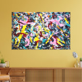 J. P. - UNFORMED FIGURE - 1953 - Action painting - Leinwanddruck (Insitu (Wohnzimmer))