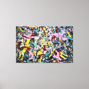 J. P. - UNGEFORMTE FIGURE - 1953 - Action Painting Leinwanddruck