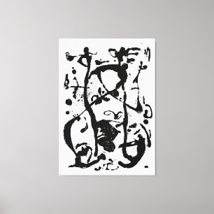 J. P. - UNTITLED - 1950-1951 - Black Pourings - Leinwanddruck