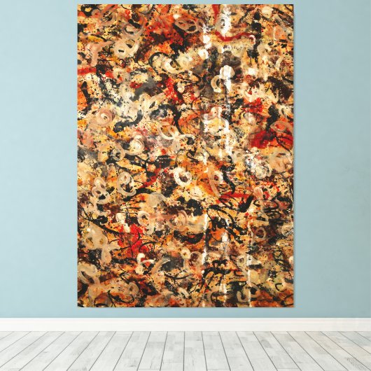 J. P. - UNTITLED - c. 1945-1949 - Aktionsmalerei- Leinwanddruck (Insitu (Holzboden))