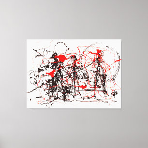 J. P. - UNTITLED - c. 1948-1949 - Aktionsmalerei- Leinwanddruck