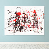 J. P. - UNTITLED - c. 1948-1949 - Aktionsmalerei- Leinwanddruck (Insitu (Holzboden))