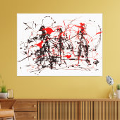 J. P. - UNTITLED - c. 1948-1949 - Aktionsmalerei- Leinwanddruck (Insitu (Wohnzimmer))