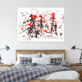 J. P. - UNTITLED - c. 1948-1949 - Aktionsmalerei- Leinwanddruck (Insitu (Schlafzimmer))