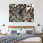 J. P. - YELLOW INSELN - 1952 - Black Pourings - Leinwanddruck (Insitu (Schlafzimmer))