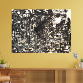 J. P. - YELLOW INSELN - 1952 - Black Pourings - Leinwanddruck (Insitu (Wohnzimmer))