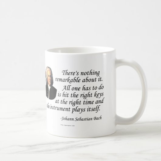 J.S. Bach auf dem Spielen Kaffeetasse (Rechts)