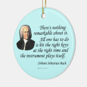 J.S. Bach auf dem Spielen Keramik Ornament (Links)