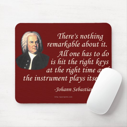 J.S. Bach auf dem Spielen Mousepad (Mit Mouse)