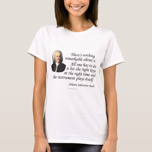 J.S. Bach auf dem Spielen T-Shirt (Vorderseite)