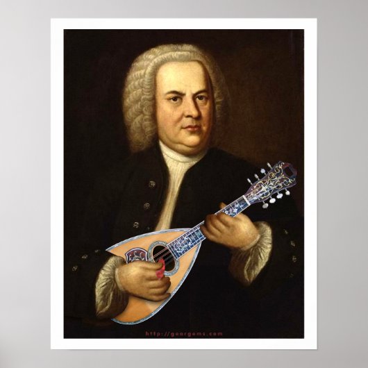 J.S. Bach auf Mandolin Poster (Vorne)