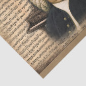 J. S. Bach Der Komponist mit Musik und Klavier Seidenpapier (Ausschnitt)