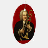 J.S. Bach mit Trombone Keramik Ornament (Rechts)