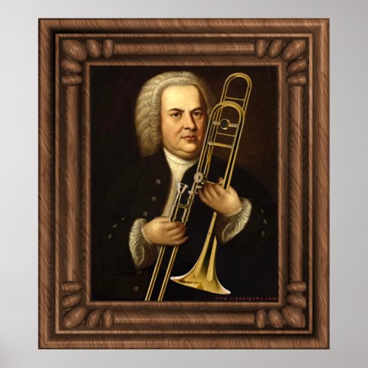 J.S. Bach mit Trombone Poster (Vorne)