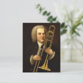 J.S. Bach mit Trombone Postkarte (Stehend Vorderseite)