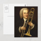 J.S. Bach mit Trombone Postkarte (Vorne/Hinten)