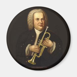J.S. Bach mit Trompete Magnet