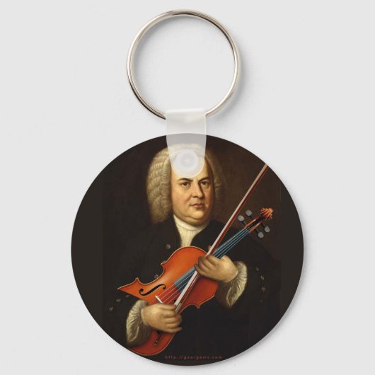 J.S. Bach mit Viola Schlüsselanhänger (Vorderseite)