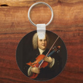 J.S. Bach mit Viola Schlüsselanhänger (Vorderseite)