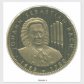 j. S. Bach Organist Commorative Medallion Aufkleber (Blatt)