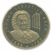 j. S. Bach Organist Commorative Medallion Aufkleber (Vorderseite)