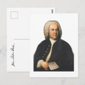J.S. Bach-Porträt Postkarte (Vorne/Hinten)