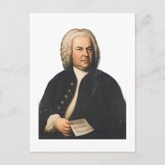 J.S. Bach-Porträt Postkarte (Vorderseite)