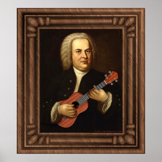 J.S. Bach über Uke Poster (Vorne)