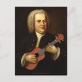 J.S. Bach über Uke Postkarte (Vorderseite)
