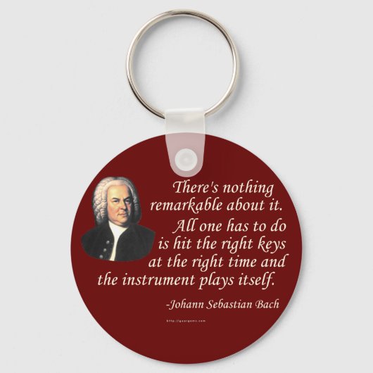 J.S. Bach zum Spielen Schlüsselanhänger (Vorderseite)