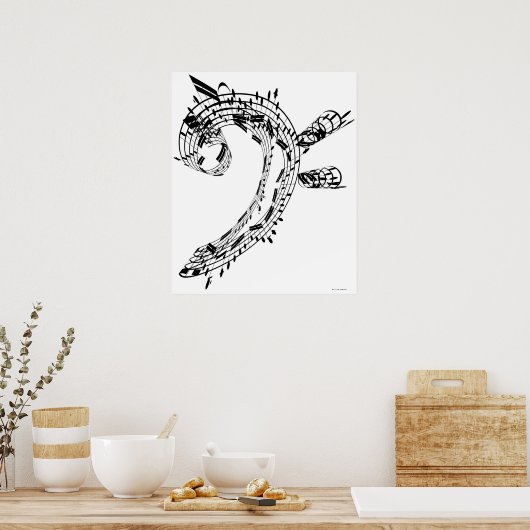 J.S.Bachs Cello Suite Poster (Küche)