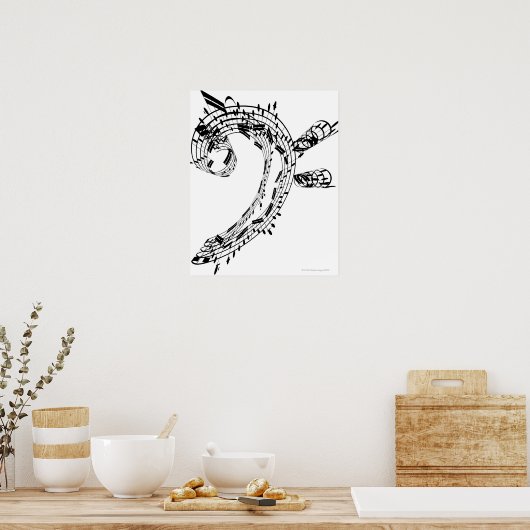 J.S.Bachs Cello Suite Poster (Küche)