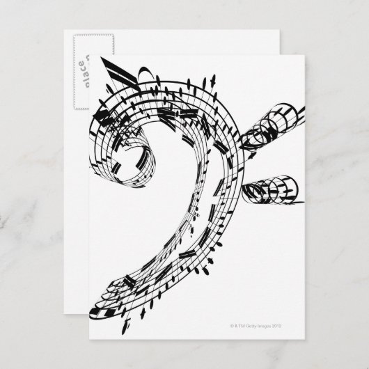 J.S.Bachs Cello Suite Postkarte (Vorne/Hinten)