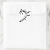 J.S.Bachs Cello Suite Quadratischer Aufkleber (Tasche)