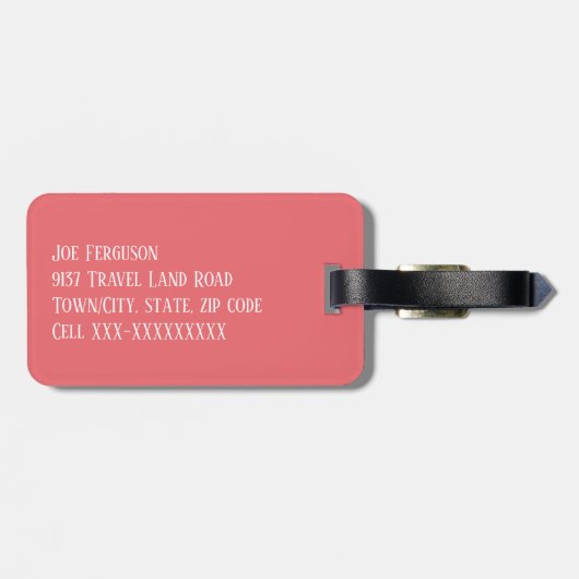 J - Tiermonogramm - Gepäckanhänger (Rückseite horizontal)