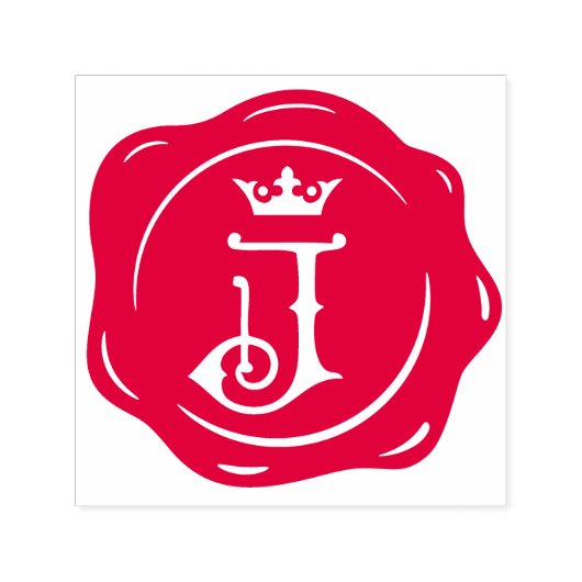 J - Ursprünglicher Buchstabe des antiken Wax Siege Permastempel (Design)