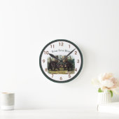 J.W. Audubon - Ursus Americanus Black Bar Runde Wanduhr (Zuhause)