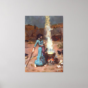 J. W. WATERHOUSE - THE MAGIC CIRCLE - 1886 - LEINWANDDRUCK