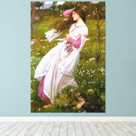 J. W. WATERHOUSE - WINDFLOWERS (WINDSWEPT) - 1903 LEINWANDDRUCK (Insitu (Holzboden))