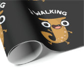 J Walking Funny Alphabet Pun Dark BG Geschenkpapier (Rolleneckpunkt)