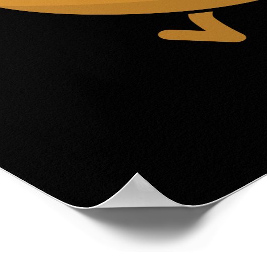 J Walking Funny Alphabet Pun Dark BG Poster (Ecke)