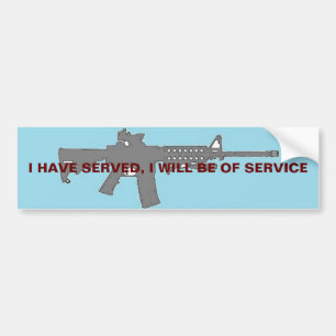 J. Wick I served Ich werde Service-Sticker sein Autoaufkleber