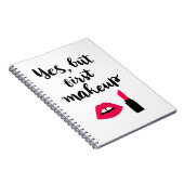 Ja aber erste niedliche Phrase des Make-up| Notizblock (Rechte Seite)