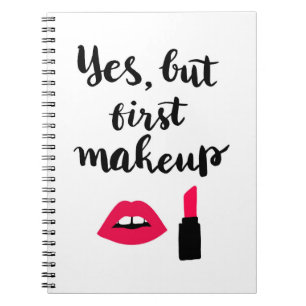 Ja aber erste niedliche Phrase des Make-up  Notizblock