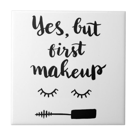 Ja aber erstes Make-up Fliese (Vorderseite)