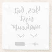 Ja aber erstes Make-up Glasuntersetzer (Rückseite)