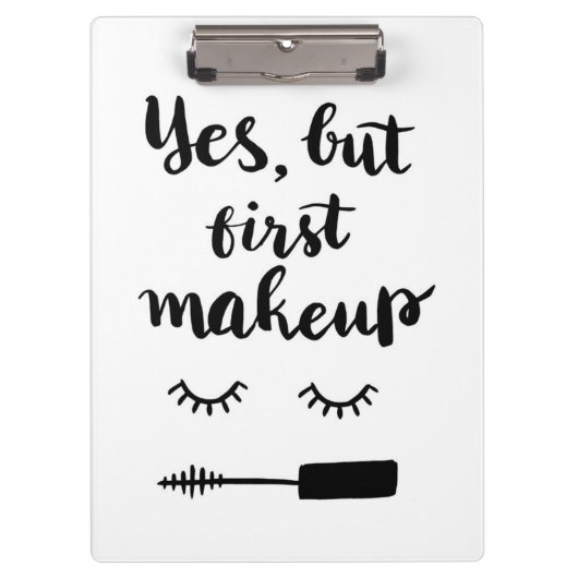Ja aber erstes Make-up Klemmbrett (Vorderseite)