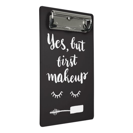 Ja aber erstes Make-up Mini Klemmbrett (Schrägansicht)